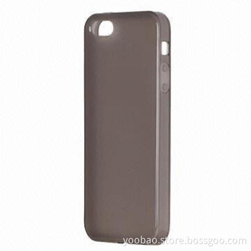 Transparent Crystal Case for iPhone 5, Made of TPU Material, Available in Black Color